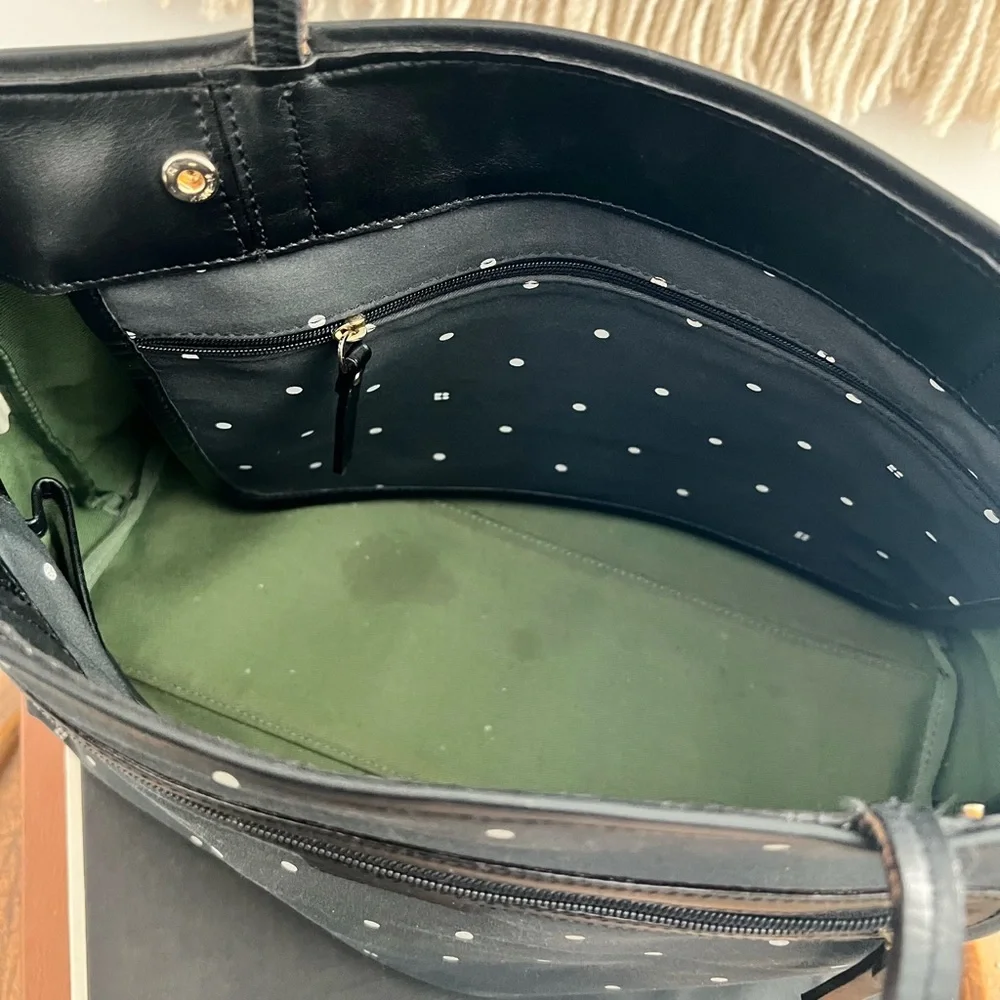 Kate Spade Black and White Polka Dot Tote